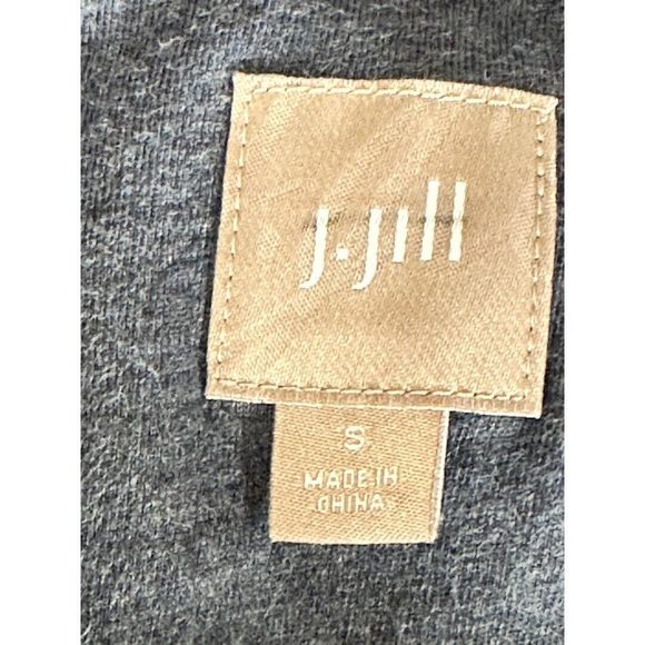 J Jill Women’s Small Blue Puffer Down Feathers Filled Zipper Front Vest Cotton - Picture 4 of 7